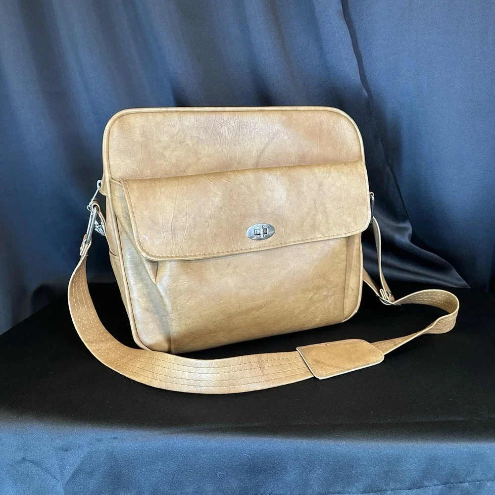 Vintage Samsonite Profile Brown Overnight Carry-On Luggage Bag Retro Mid Century